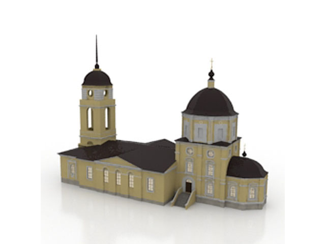 Free Church N35 3D model For Architecture 3Ds Max Model Download
